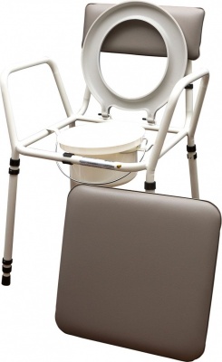 Essex Height Adjustable Commode Chair - Grey
